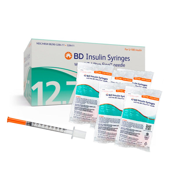 BD 1ml, 30 Gauge Ultra Fine Sterile Syringe with 1/2" Needle