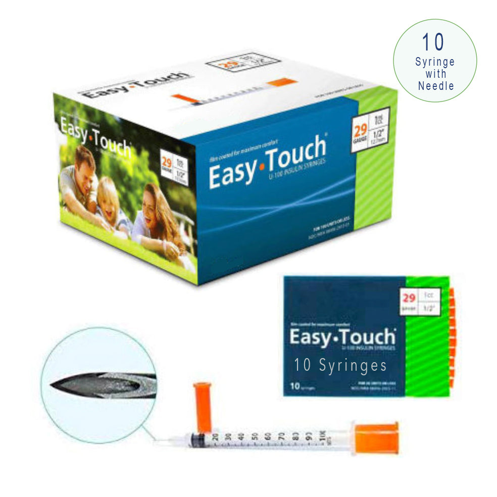 Easytouch 1cc, 29G x 1/2" Diabetic Syringe - 10PK