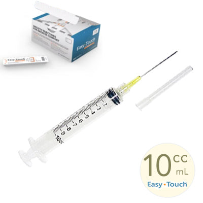 10ml, 25 Gauge x 1.5" Luer Lock Syringe and Needle Combo (25pk)