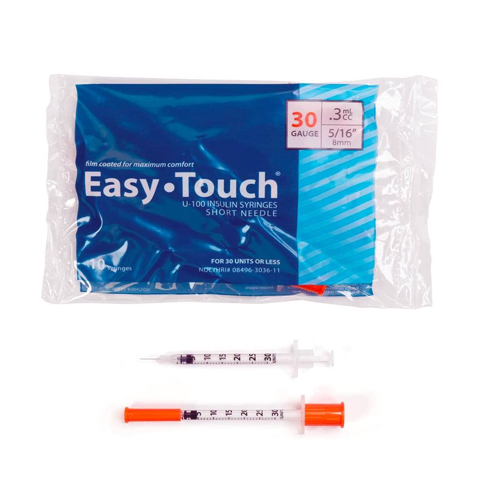 Easytouch .3cc, 30G x 5/16" Diabetic Syringe (10pk)