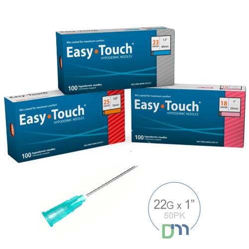 Easyouch 22 Gauge x 1" Sterile Needle (50pk)