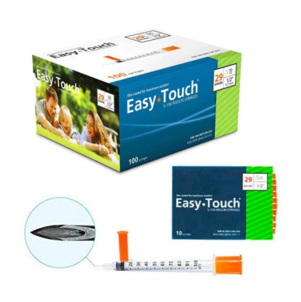 Easytouch .5cc, 29G x 1/2" Diabetic Syringe - 10PK