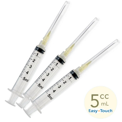 5ml, 21 Gauge x 1" Sterile Syringe with Needle Combo (50pk)