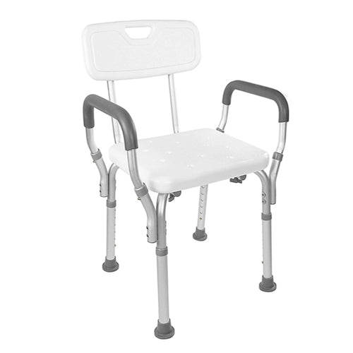 Adjustable Spa Bathtub Shower Chair Seat Bench with Back and Arms