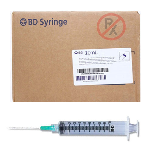 BD 10ml Luer Lock Syringe and 22 Gauge x 1.5" Luer Lock Needle (25pk)