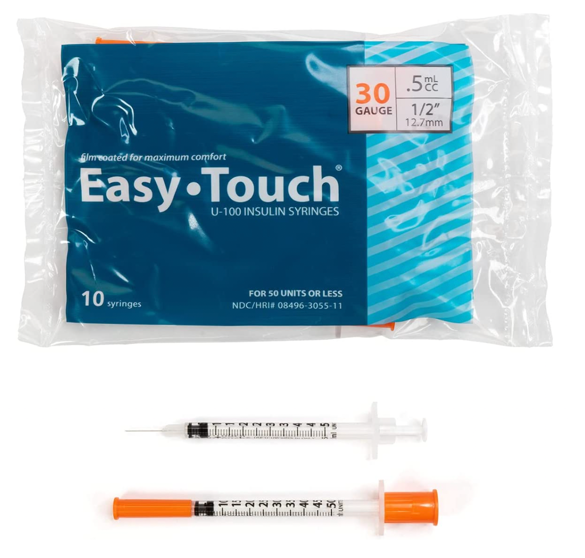 Easytouch .5cc, 30G x 1/2" Diabetic Syringe ( 3 box)