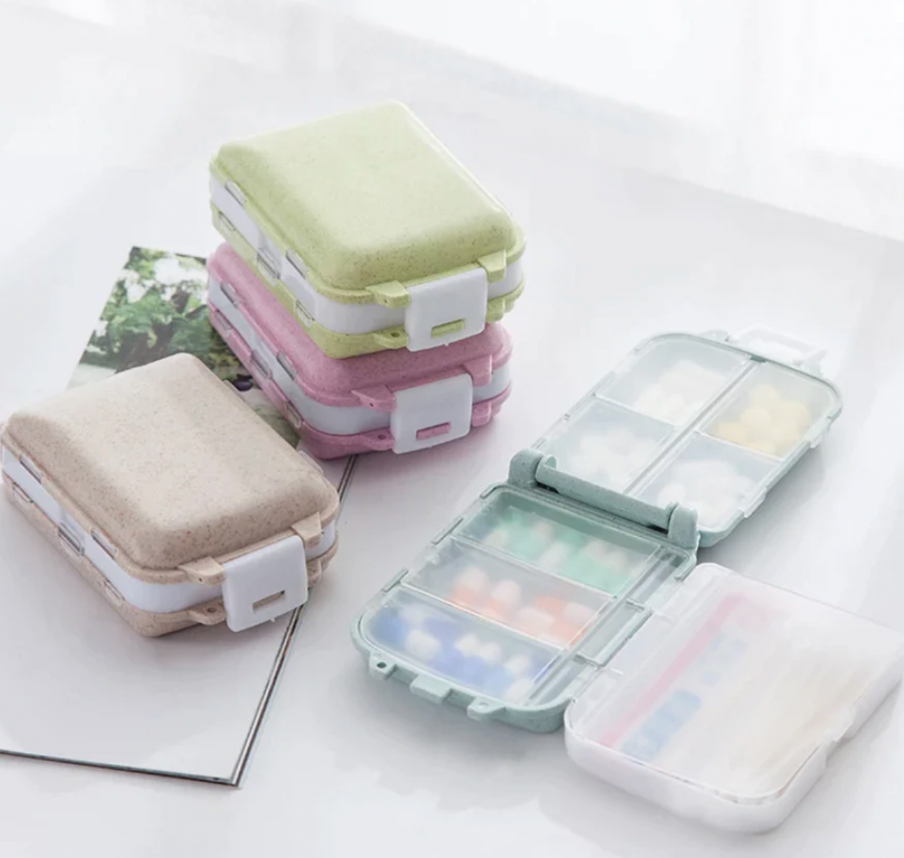 7 Day Pill Storage - 10 Grid Container Pill Case