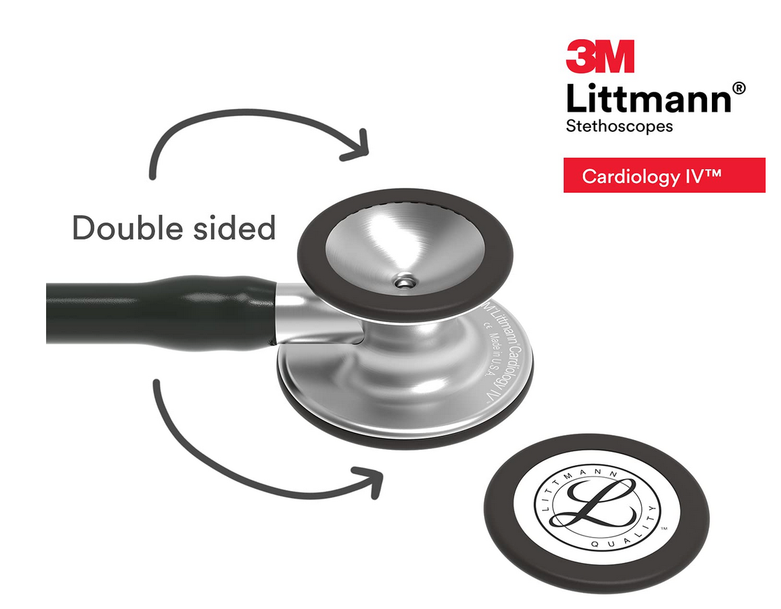 3M Littmann Stethoscope, Cardiology IV, Black Tube, Stainless Steel Chestpiece