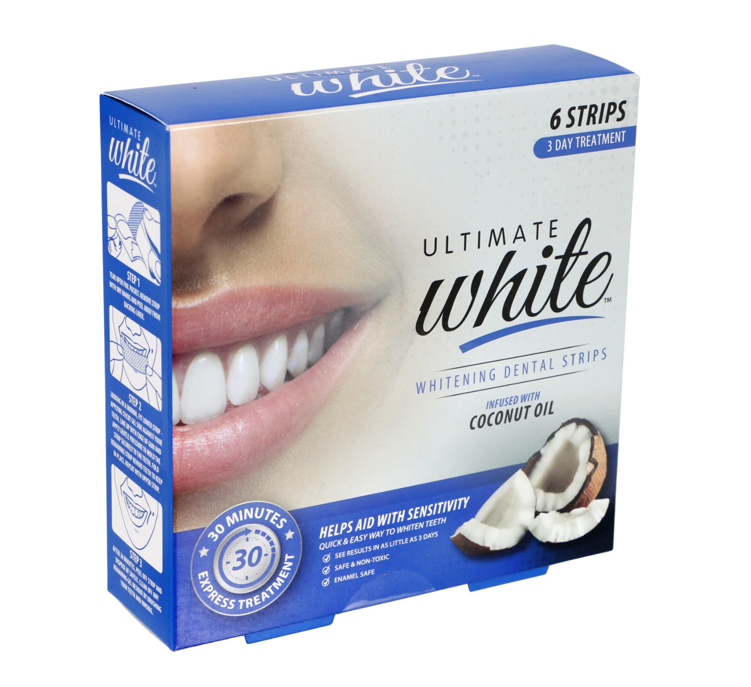 Ultimate White Whitening Dental Strips 6 Strips