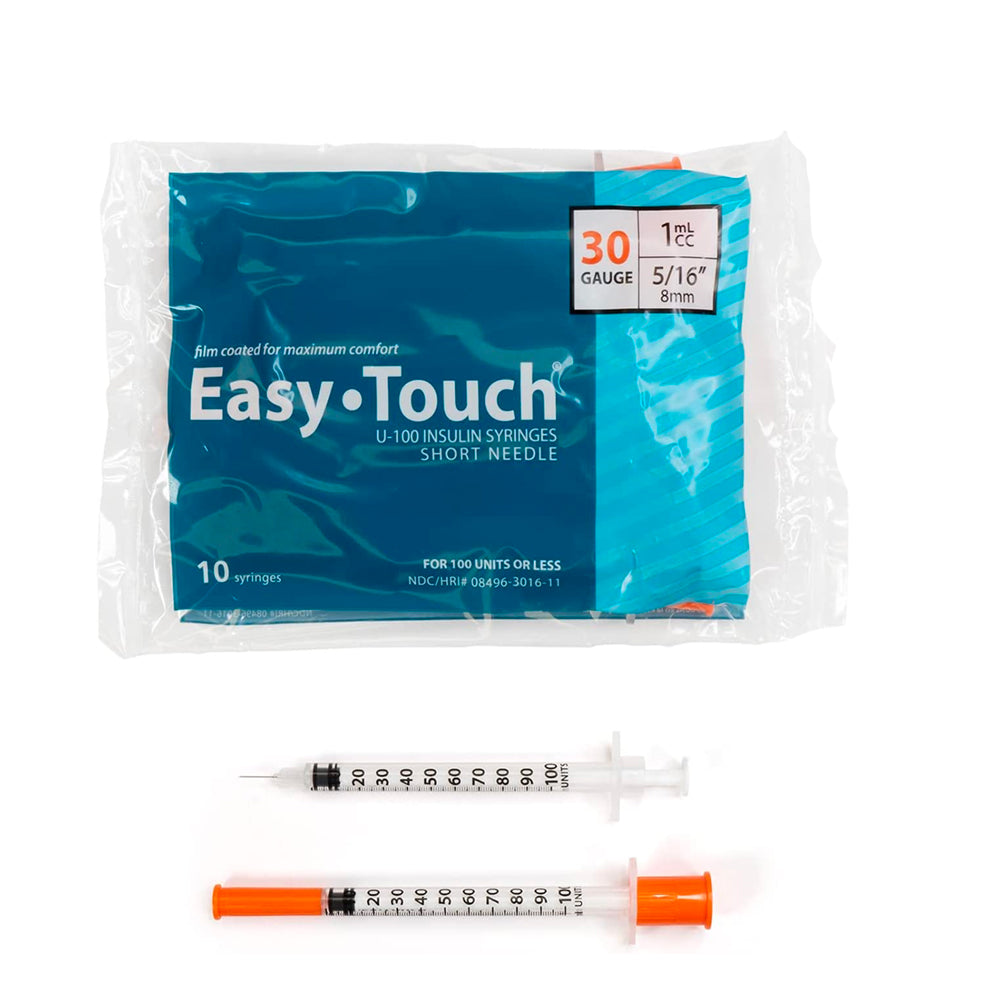 Easytouch 1cc, 30G x 5/16" Diabetic Syringe (10pk)