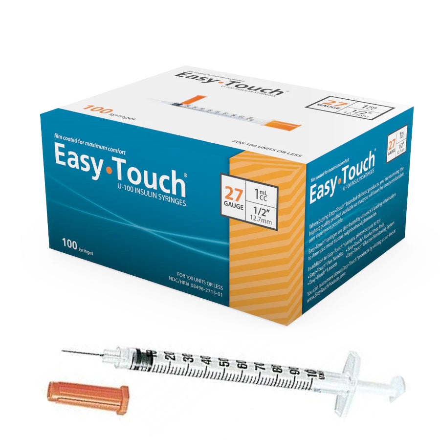 Easytouch 1cc, 27G x 1/2" Diabetic Syringe (1 box)