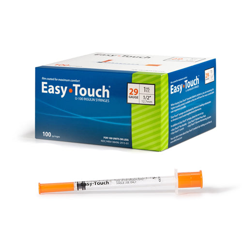 Easytouch 1cc, 29G x 1/2" Diabetic Syringe - 300 Syringes