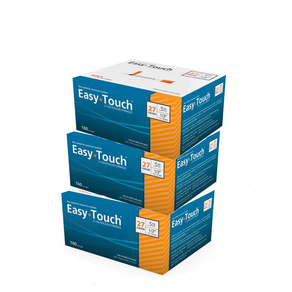 Easytouch .5cc, 27G x 1/2" Diabetic Syringe ( 3 boxes)