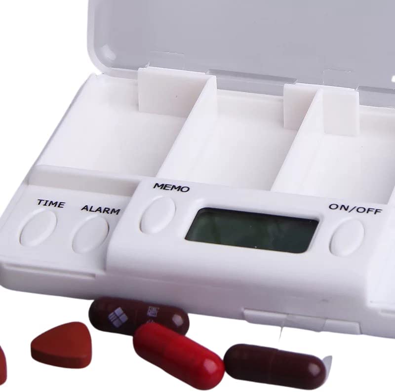 Pill Box Medicine Timer with LCD Digital Electric Alarm
